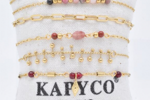kapyco bracelet or cornaline rose